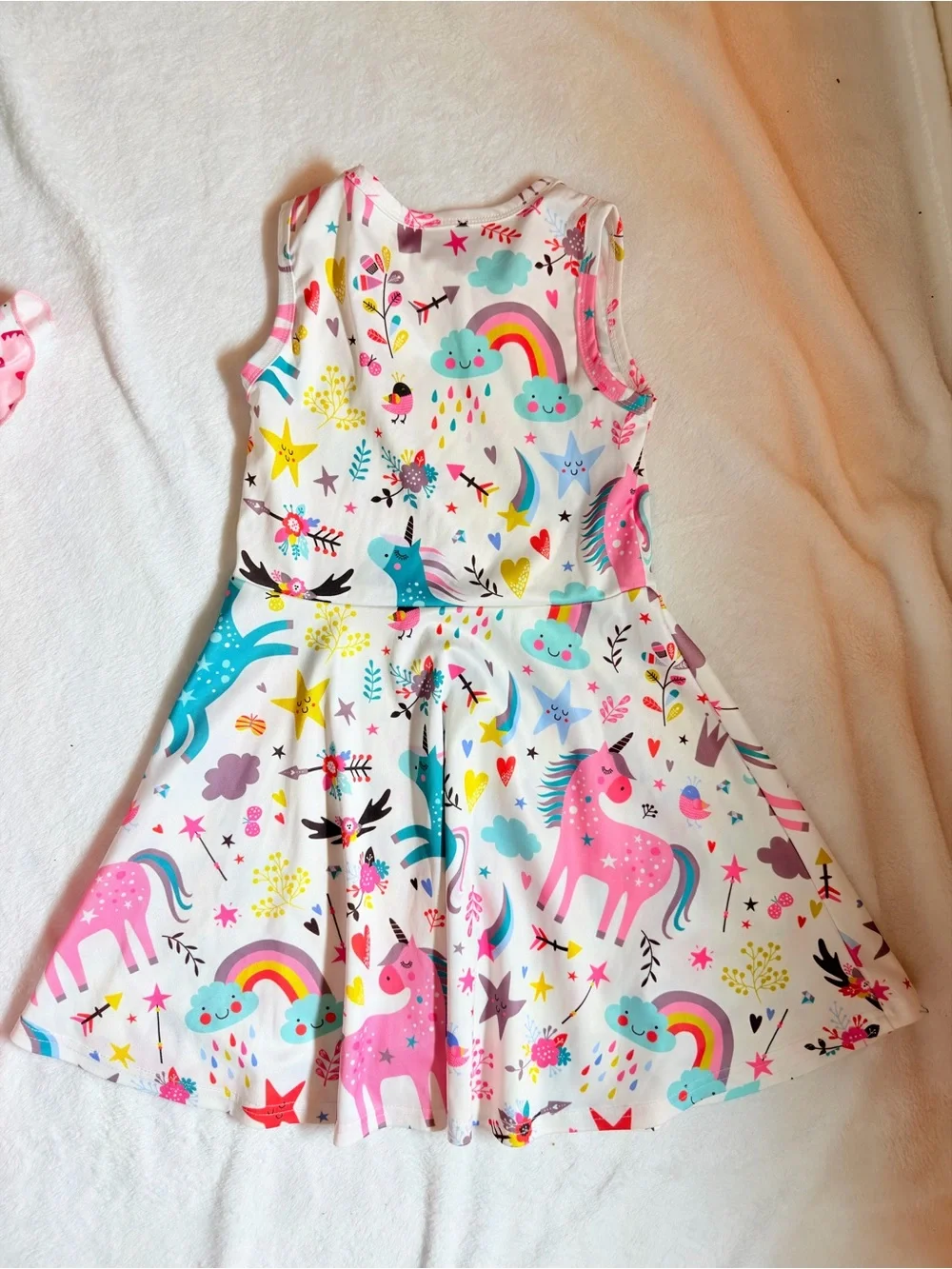 NWOT girls unicorn theme summer twirl dresses 5/6